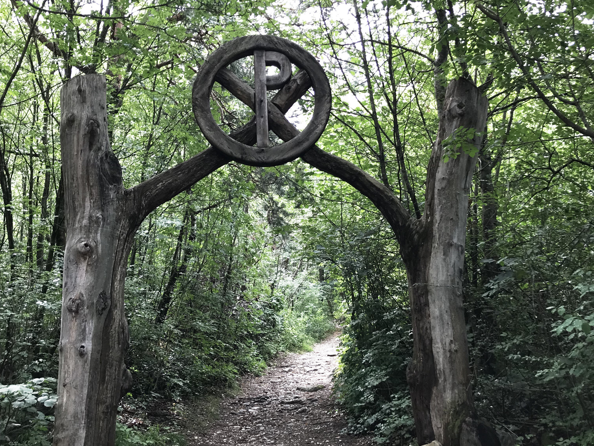 Eingang zum Jesus-Besinnungsweg, Naturns, Vinschgau, Südtirol